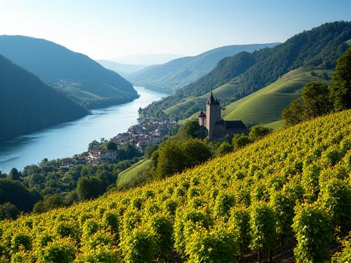 Weinberge und die Donau in der Wachau